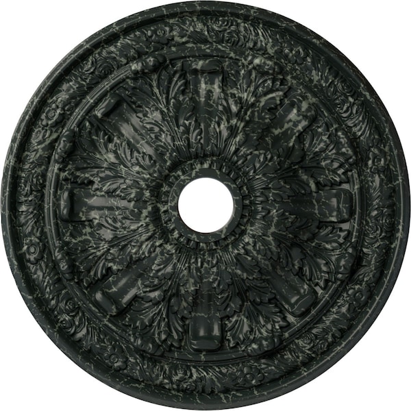 Ekena Millwork Flagstone Medallion (Canopies up to 3 7/8"), 30"OD x 3 7/8"ID x 3 1/4"P, Painted Turtle Crackle CM30FLPTC - main